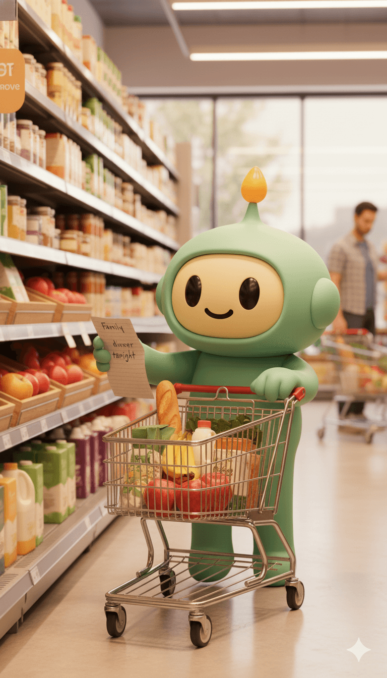 Actually does the shopping