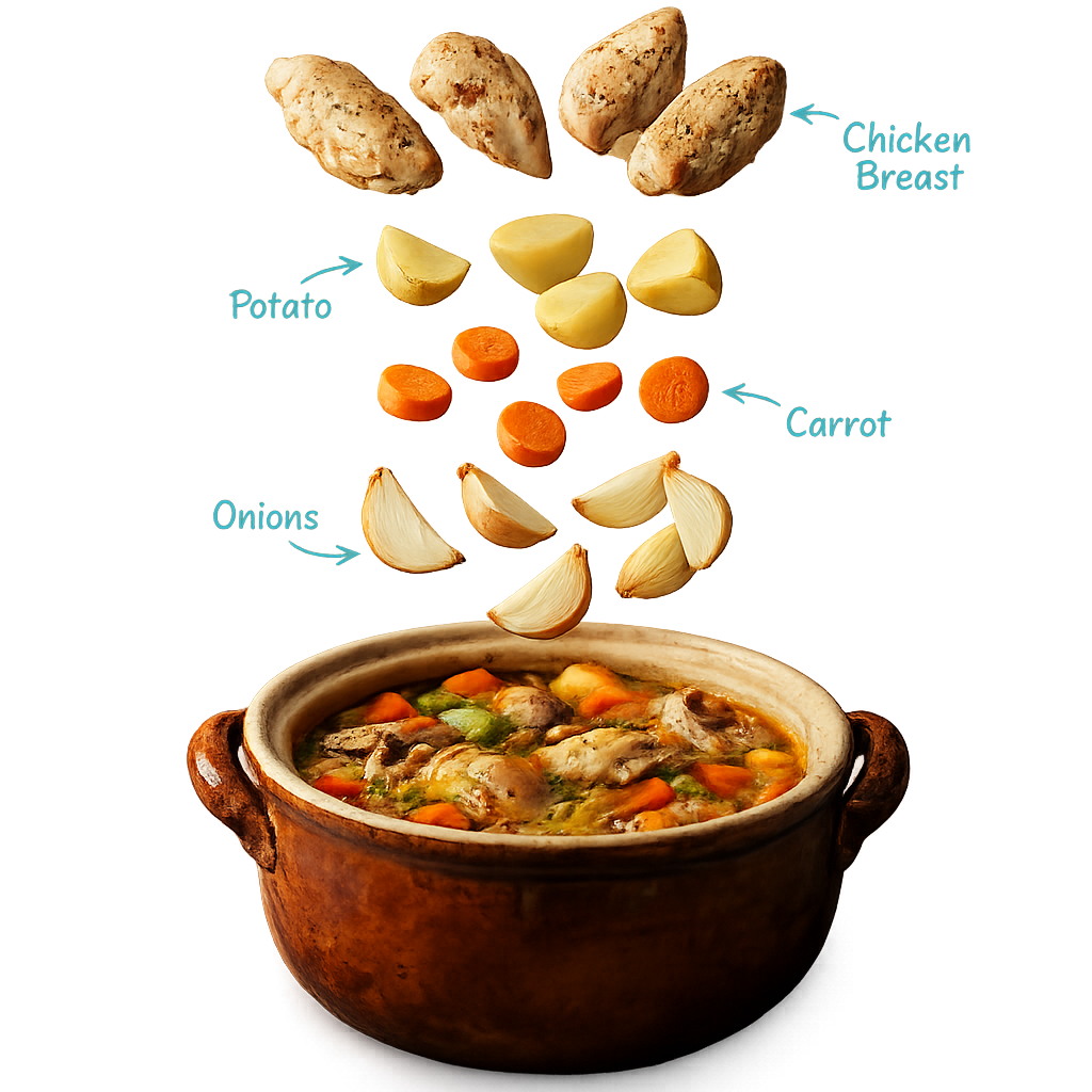 Ingredients turning into delicious meals